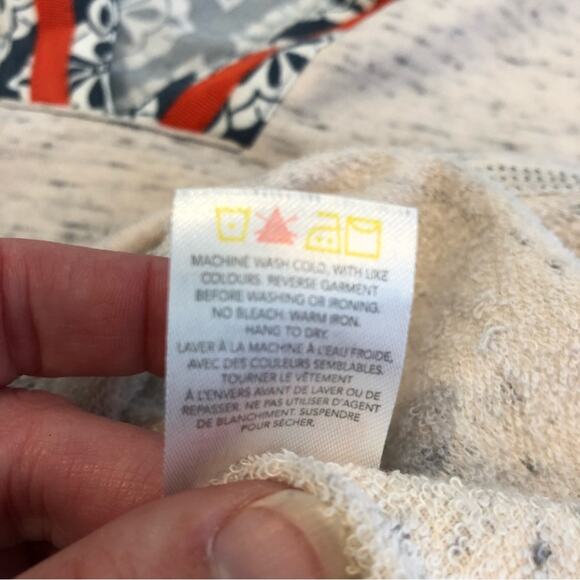 Hatley oatmeal marled navy orange trim knit tunic top size Small - Picture 14 of 15